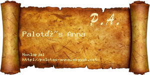 Palotás Anna névjegykártya